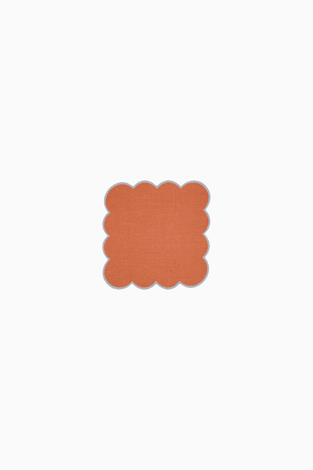 arkitaip Napkins Zero-Waste Scalloped Linen Cocktail Napkins tangerine - Set of 4