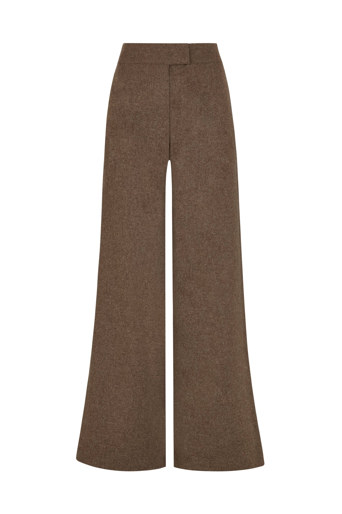 arkitaip Trousers The Cora Cigarette Felted Wool Trousers in mocha